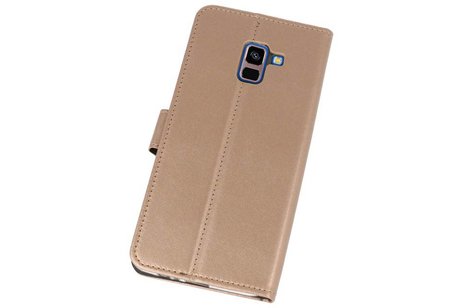 BAOHU Booktype Telefoonhoesjes - Bookcase Hoesje - Wallet Case -  Geschikt voor Galaxy A8 Plus 2018 - Goud
