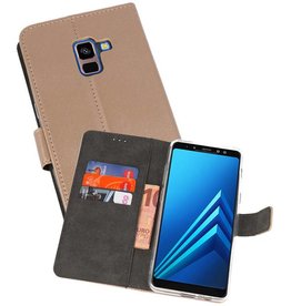 BAOHU Wallet Cases Hoesje Galaxy A8 Plus 2018 Goud