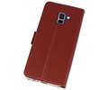 BAOHU Booktype Telefoonhoesjes - Bookcase Hoesje - Wallet Case -  Geschikt voor Galaxy A8 Plus 2018 - Bruin