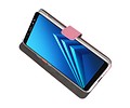 BAOHU Booktype Telefoonhoesjes - Bookcase Hoesje - Wallet Case -  Geschikt voor Galaxy A8 Plus 2018 - Roze