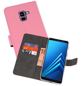 BAOHU Wallet Cases Hoesje Galaxy A8 Plus 2018 Roze