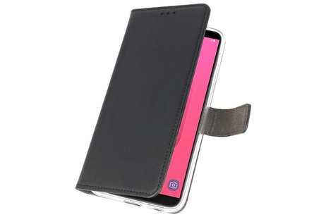 BAOHU Booktype Telefoonhoesjes - Bookcase Hoesje - Wallet Case -  Geschikt voor Samsung Galaxy J8 - Zwart