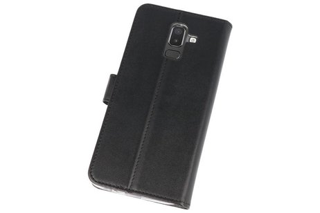 BAOHU Booktype Telefoonhoesjes - Bookcase Hoesje - Wallet Case -  Geschikt voor Samsung Galaxy J8 - Zwart