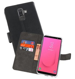 Wallet Cases Hoesje Samsung Galaxy J8 Zwart