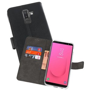 BAOHU Booktype Telefoonhoesjes - Bookcase Hoesje - Wallet Case -  Geschikt voor Samsung Galaxy J8 - Zwart