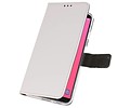 BAOHU Booktype Telefoonhoesjes - Bookcase Hoesje - Wallet Case -  Geschikt voor Samsung Galaxy J8 - Wit