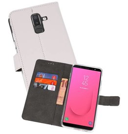 BAOHU Wallet Cases Hoesje Samsung Galaxy J8 Wit