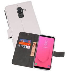 Wallet Cases Hoesje Samsung Galaxy J8 Wit