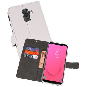 BAOHU Booktype Telefoonhoesjes - Bookcase Hoesje - Wallet Case -  Geschikt voor Samsung Galaxy J8 - Wit