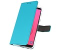 BAOHU Booktype Telefoonhoesjes - Bookcase Hoesje - Wallet Case -  Geschikt voor Samsung Galaxy J8 - Blauw