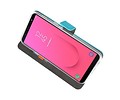 BAOHU Booktype Telefoonhoesjes - Bookcase Hoesje - Wallet Case -  Geschikt voor Samsung Galaxy J8 - Blauw