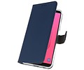 BAOHU Booktype Telefoonhoesjes - Bookcase Hoesje - Wallet Case -  Geschikt voor Samsung Galaxy J8 - Navy