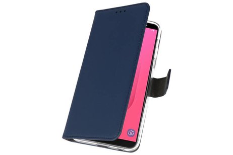 Booktype Telefoonhoesjes - Bookcase Hoesje - Wallet Case -  Geschikt voor Samsung Galaxy J8 - Navy