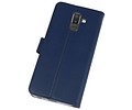 BAOHU Booktype Telefoonhoesjes - Bookcase Hoesje - Wallet Case -  Geschikt voor Samsung Galaxy J8 - Navy