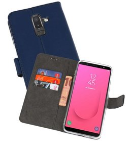 BAOHU Wallet Cases Hoesje Samsung Galaxy J8 Navy