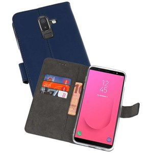 Booktype Telefoonhoesjes - Bookcase Hoesje - Wallet Case -  Geschikt voor Samsung Galaxy J8 - Navy