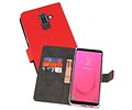 Booktype Telefoonhoesjes - Bookcase Hoesje - Wallet Case -  Geschikt voor Samsung Galaxy J8 - Rood