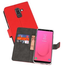 BAOHU Wallet Cases Hoesje Samsung Galaxy J8 Rood