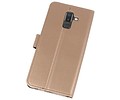 Booktype Telefoonhoesjes - Bookcase Hoesje - Wallet Case -  Geschikt voor Samsung Galaxy J8 - Goud