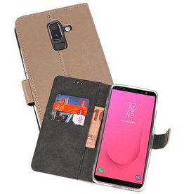BAOHU Wallet Cases Hoesje Samsung Galaxy J8 Goud