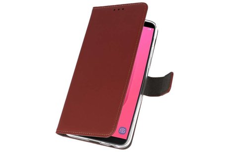 Booktype Telefoonhoesjes - Bookcase Hoesje - Wallet Case -  Geschikt voor Samsung Galaxy J8 - Bruin