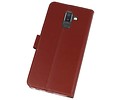 BAOHU Booktype Telefoonhoesjes - Bookcase Hoesje - Wallet Case -  Geschikt voor Samsung Galaxy J8 - Bruin