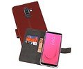 BAOHU Booktype Telefoonhoesjes - Bookcase Hoesje - Wallet Case -  Geschikt voor Samsung Galaxy J8 - Bruin