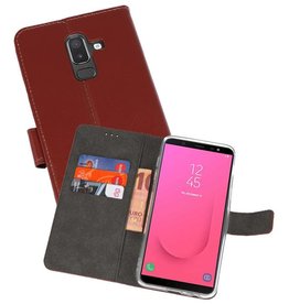 Wallet Cases Hoesje Samsung Galaxy J8 Bruin