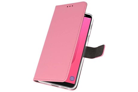 Booktype Telefoonhoesjes - Bookcase Hoesje - Wallet Case -  Geschikt voor Samsung Galaxy J8 - Roze