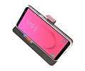 BAOHU Booktype Telefoonhoesjes - Bookcase Hoesje - Wallet Case -  Geschikt voor Samsung Galaxy J8 - Roze