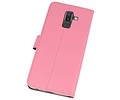 BAOHU Booktype Telefoonhoesjes - Bookcase Hoesje - Wallet Case -  Geschikt voor Samsung Galaxy J8 - Roze