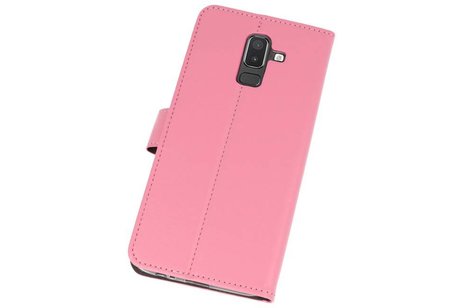 Booktype Telefoonhoesjes - Bookcase Hoesje - Wallet Case -  Geschikt voor Samsung Galaxy J8 - Roze