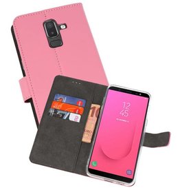 BAOHU Wallet Cases Hoesje Samsung Galaxy J8 Roze
