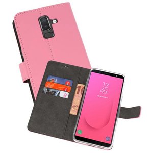 BAOHU Booktype Telefoonhoesjes - Bookcase Hoesje - Wallet Case -  Geschikt voor Samsung Galaxy J8 - Roze