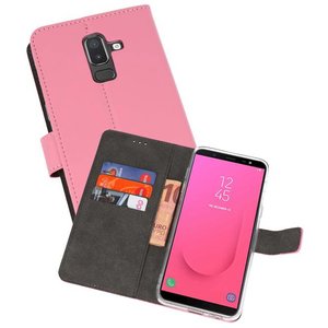 Booktype Telefoonhoesjes - Bookcase Hoesje - Wallet Case -  Geschikt voor Samsung Galaxy J8 - Roze