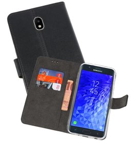 BAOHU Wallet Cases Hoesje Samsung Galaxy J7 2018 Zwart