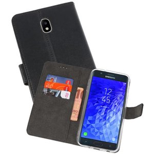 BAOHU Booktype Telefoonhoesjes - Bookcase Hoesje - Wallet Case -  Geschikt voor Samsung Galaxy J7 2018 - Zwart