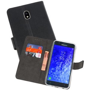 Booktype Telefoonhoesjes - Bookcase Hoesje - Wallet Case -  Geschikt voor Samsung Galaxy J7 2018 - Zwart