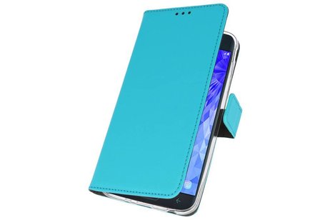 BAOHU Booktype Telefoonhoesjes - Bookcase Hoesje - Wallet Case -  Geschikt voor Samsung Galaxy J7 2018 - Blauw