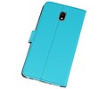 Booktype Telefoonhoesjes - Bookcase Hoesje - Wallet Case -  Geschikt voor Samsung Galaxy J7 2018 - Blauw