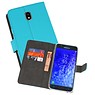BAOHU Wallet Cases Hoesje Samsung Galaxy J7 2018 Blauw