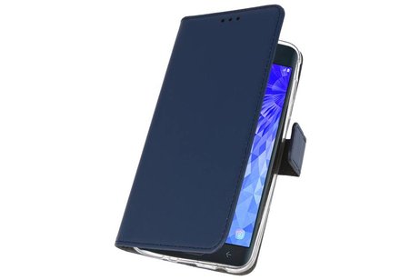 Booktype Telefoonhoesjes - Bookcase Hoesje - Wallet Case -  Geschikt voor Samsung Galaxy J7 2018 - Navy