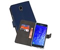 BAOHU Booktype Telefoonhoesjes - Bookcase Hoesje - Wallet Case -  Geschikt voor Samsung Galaxy J7 2018 - Navy
