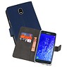 BAOHU Wallet Cases Hoesje Samsung Galaxy J7 2018 Navy