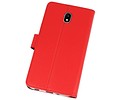 Booktype Telefoonhoesjes - Bookcase Hoesje - Wallet Case -  Geschikt voor Samsung Galaxy J7 2018 - Rood