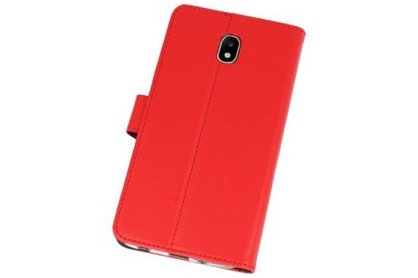 Booktype Telefoonhoesjes - Bookcase Hoesje - Wallet Case -  Geschikt voor Samsung Galaxy J7 2018 - Rood