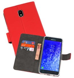 BAOHU Wallet Cases Hoesje Samsung Galaxy J7 2018 Rood