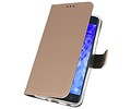 BAOHU Booktype Telefoonhoesjes - Bookcase Hoesje - Wallet Case -  Geschikt voor Samsung Galaxy J7 2018 - Goud
