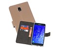 BAOHU Booktype Telefoonhoesjes - Bookcase Hoesje - Wallet Case -  Geschikt voor Samsung Galaxy J7 2018 - Goud
