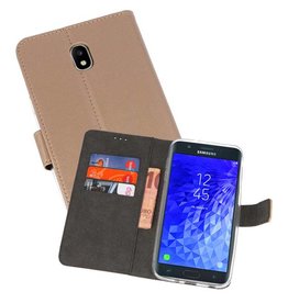 BAOHU Wallet Cases Hoesje Samsung Galaxy J7 2018 Goud